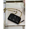 Dior caro wallet chain in black