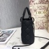 Dior Lady Mini Lambskin Bag Matte Black 17cm