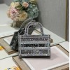 Dior book tote glitter mini bag