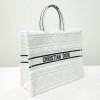 Dior Book Tote White Cannage Shearling 42cm