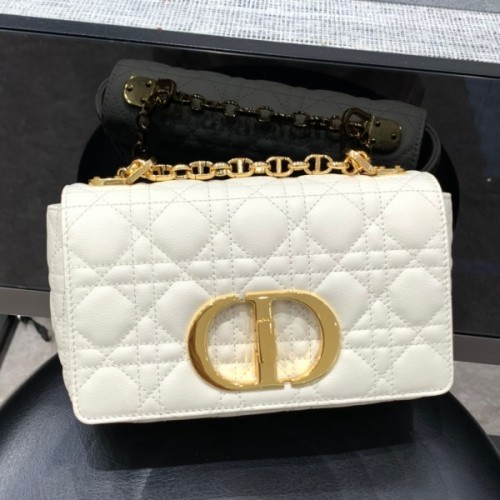 Dior Caro Small White Bag 20cm