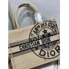 DIOR Book Tote Medium Beige Jute Canvas 36cm