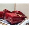 Dior lady patent ABC 20cm red