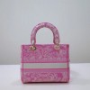 Dior lady D-Lite pink embroidered bag