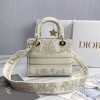 Dior lady gold embroidered bag 24cm