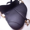 Dior saddle bag original grain leather black 25 cm