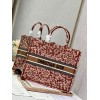 Dior Large Book Tote Pink Embroidery 41 Bag