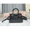 Dior The Lady 95.22 all black cannage quilted leather bag