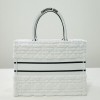 Dior Book Tote White Cannage Shearling 36cm