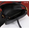 Dior Saddle black grained calfskin with strap bag