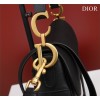 Dior Saddle black grained calfskin with strap bag