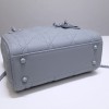 Dior Lady Mini Lambskin Bag Matte Blue 17cm