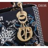 Dior Medium Lady Star Satin with Bead Embroidery Bag