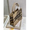 DIOR Book Tote Medium Beige Jute Canvas 36cm