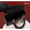 Dior Medium Lady Sun Satin with Bead Embroidery Bag