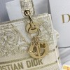 Dior lady gold embroidered bag 24cm