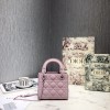 Dior Lady Mini Lambskin Bag Matte Pink 17cm