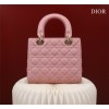Dior lady small pink leather gold hardware bag