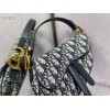 Dior saddle bag original leather black 20cm