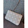 Dior Lucky Addict white chain bag