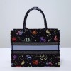 Dior Pixel Zodiac Embroidery Black Book Tote 36cm