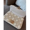Dior Lucky Addict white chain bag