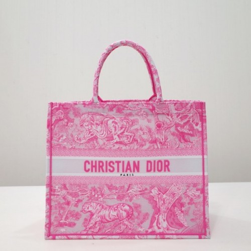 Dior book tote pink transparent large bag