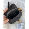 Dior Micro Saddle Mini Grained Leather in Black