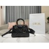 Dior The Lady 95.22 all black cannage quilted leather bag