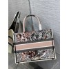 Dior book tote pink embroided bag 36cm