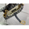 Dior saddle bag original leather black 20cm