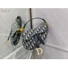 Dior saddle bag original leather black 20cm
