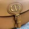 DIOR BOBBY Large Brown Oblique Embroidered Strap Bag