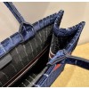 Dior Tote Book Blue Velvet 41cm