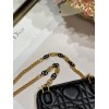 Dior caro wallet chain in black