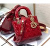 Dior lady patent ABC 20cm red