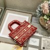 Dior book tote red mini bag