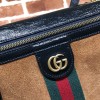 Gucci Ophidia Suede Saddle Bag 523658