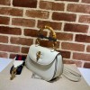 Gucci Bamboo 1947 small top handle white bag