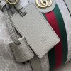 Gucci Savoy large duffle gray & beige bag