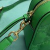 Gucci Matelassé green leather shoulder bag