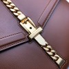 GUCCI Small Sylvie 1969 Top-Handle Brown Bag