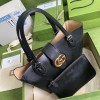 Gucci Dahlia Medium Tote Double G Black Bag