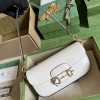 Gucci Horsebit 1955 white shoulder bag