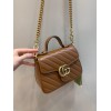 Gucci GG Marmont Small Beige Leather Bag 02