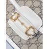 GUCCI mini 1955 Horsebit white bag