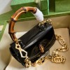 Gucci Bamboo 1947 black mini top handle bag