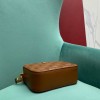 GG Matelassé brown leather shoulder bag