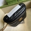 GG Marmont mini black top handle bag