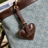 Gucci Blue GG Denim Heart Top Handle Tote Bag